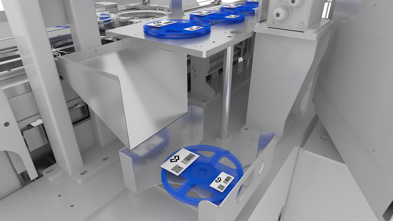 smt reel label machine with sorting