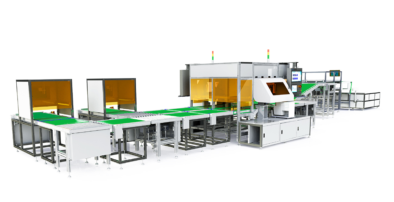 Electronics factory labeling line