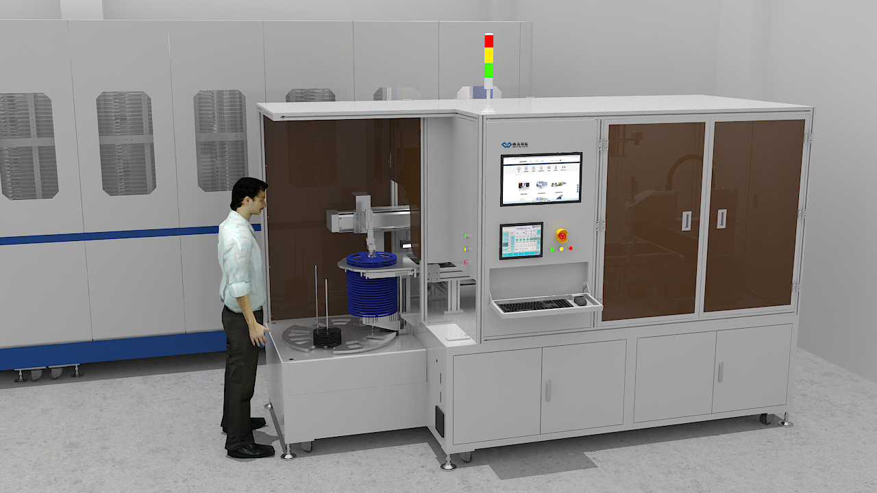Reel labeling machine