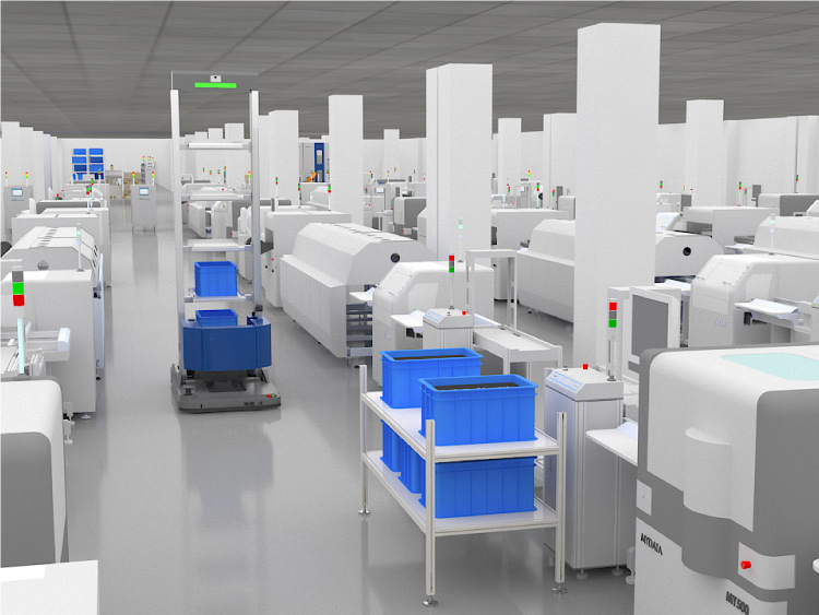 What are the requirements for the side warehouse of the SMT production line?